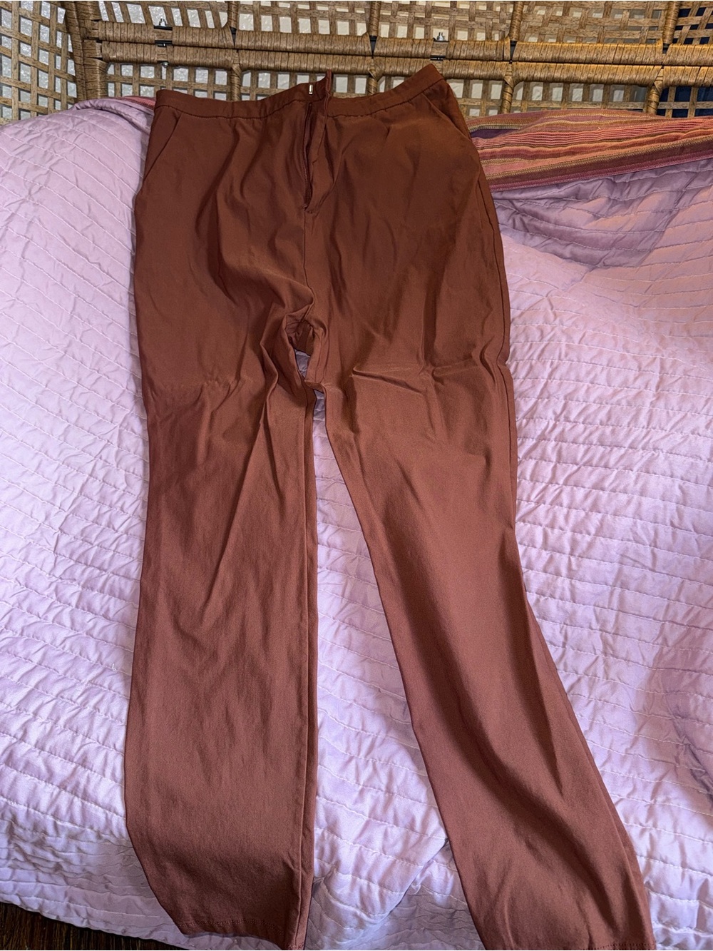 Fashion Nova Women's Rust Brown Trousers